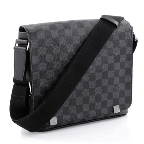 lv graphite messenger bag|District PM Messenger Bag Damier Graphite Canvas.